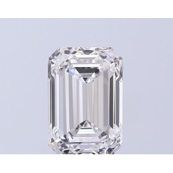 Diament laboratoryjny bezbarwny szlif szmaragdowy, 2.5ct, IF, D, IGI, LG732586204